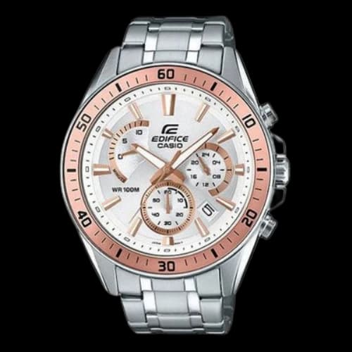 CASIO EDIFICE Men's White Dial Mens White Analog
