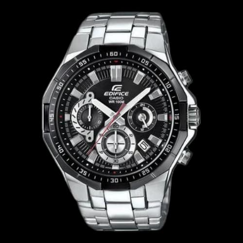 CASIO EDIFICE Series Fashion Waterproof Quartz Watch Stainless Steel Strap Silver Mens