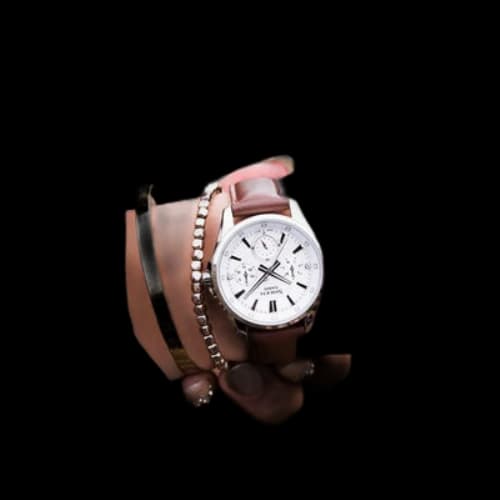 CASIO Quartz SHEEN EDIFICE Mens Brown Analog