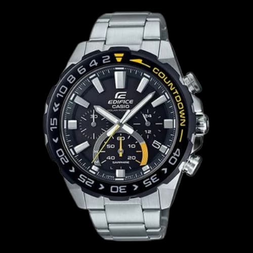 CASIO Quartz EDIFICE Mens SilverBlack Analog
