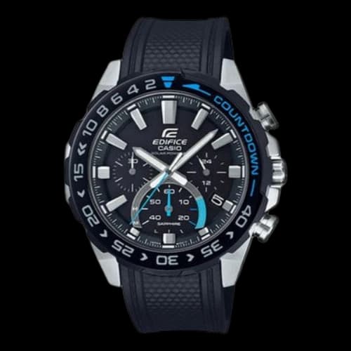 CASIO EDIFICE Solar Powered Mens Black Analog