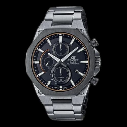 CASIO Male EDIFICE Japan / South Korea Fashion Solar Powered Silver Analog