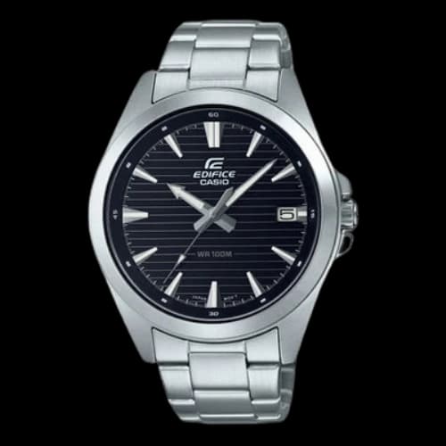 CASIO EDIFICE Series Minimalistic Business 100m Waterproof Watch Mens Silver Analog