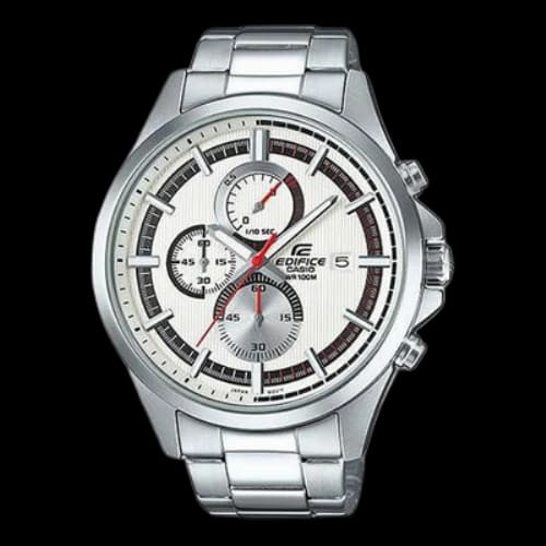 CASIO EDIFICE Quartz Stainless Steel Strap Mens Silver Analog