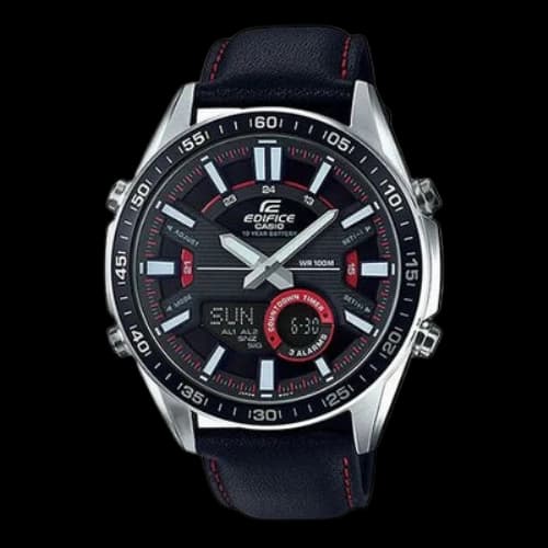 CASIO EDIFICE Mens Black Analog/Digital Combo