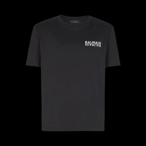 Balmain Double Logo Cotton T-Shirt 'Black'