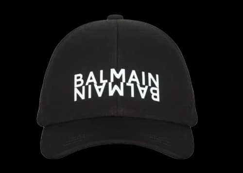 Balmain Double Logo Hat Black