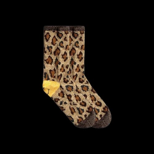 Kapital 84 Yarn Heel Smilie Leopard Socks 'Beige'