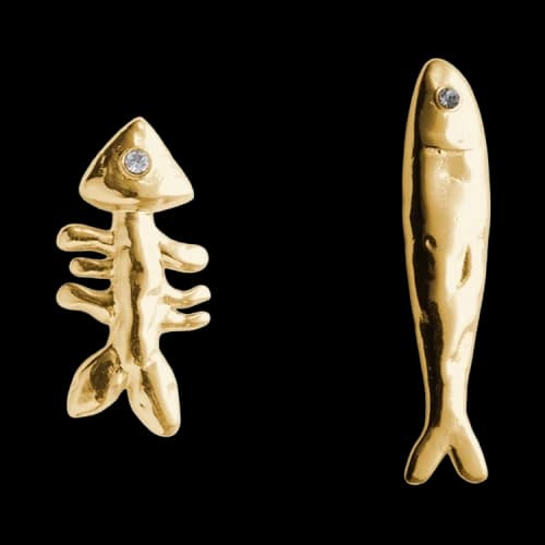 Kith Eliou Sardine And Fishbone Earring 'Gold'