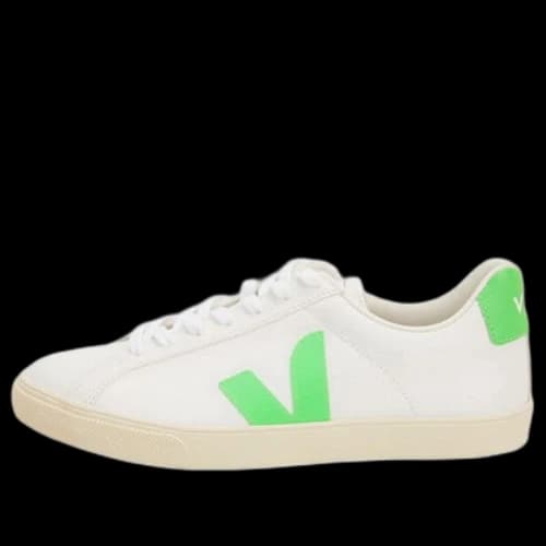 Veja Esplar Logo Chromefree 'White Neon Green'