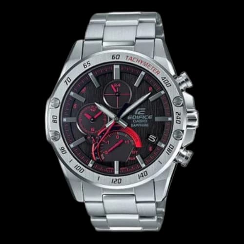 CASIO EDIFICE Solar Powered Mens Black Analog