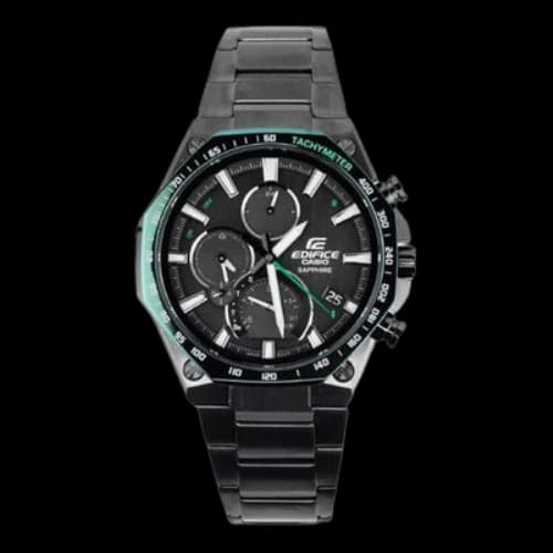 CASIO Male EDIFICE Japan / South Korea Fashion Solar Powered Mens Black Analog
