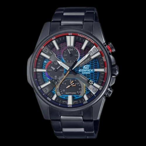 CASIO Edifice Gradient Series Casual Retro Fashion Solar Powered Classic Three Eyes Dial Watch Analog