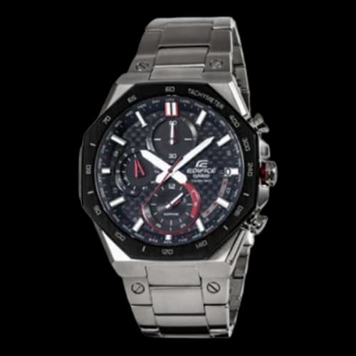 Casio Edifice Analog Octagon Watch 'Crystal Silver Black'