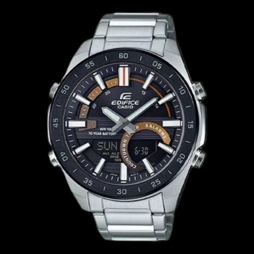 CASIO EDIFICE Stainless Steel Strap Black Analog/Digital Combo