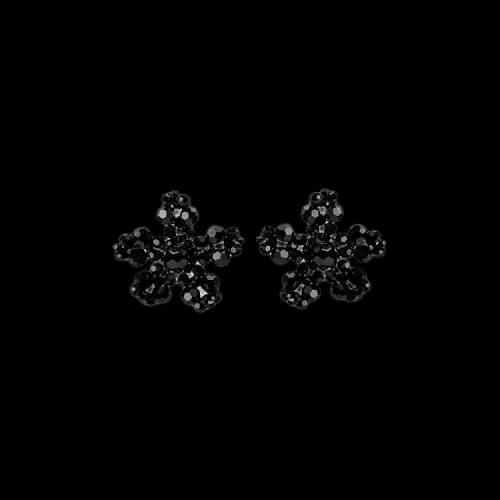 Simone Rocha Crystal Flower Earring 'Black'