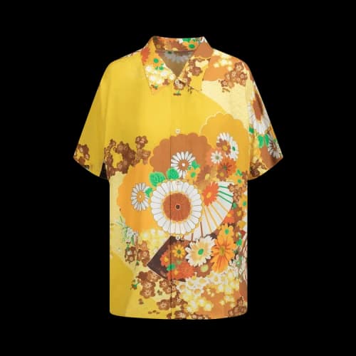 ERL Woven Floral Shirt 'Yellow'