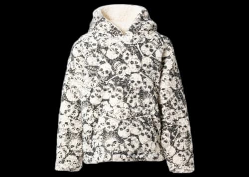 ERL Printed Vintage Fleece Hoodie Skull