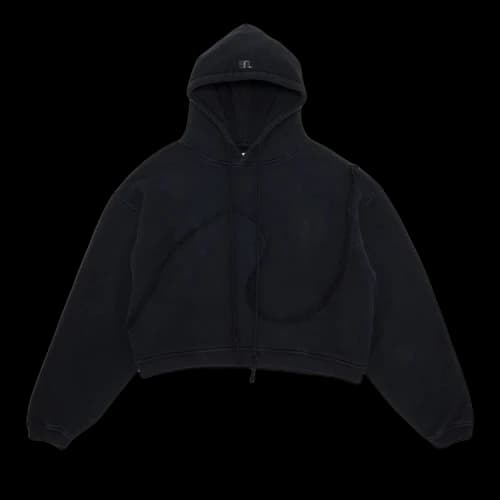 ERL Swirl Premium Fleece Hoodie 'Black'