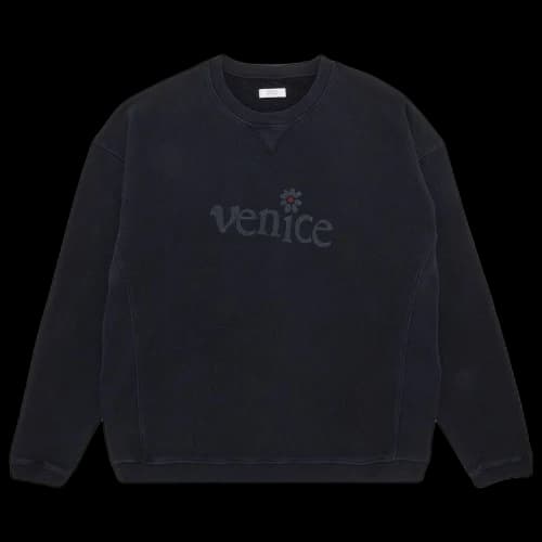 ERL Venice Premium Fleece Crewneck Sweatshirt 'Black'