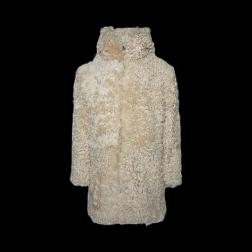 ERL Shearling Hooded Coat 'Natural'