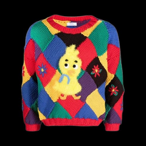 ERL Patchwork Sweater 'Red'