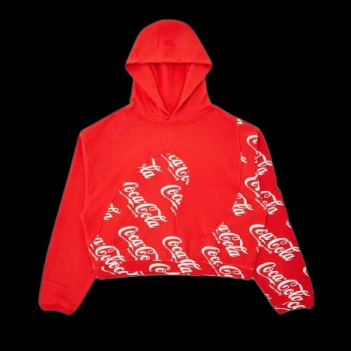 ERL Coca Cola Swirl Hoodie 'Red'