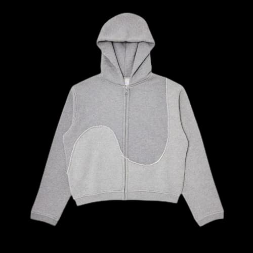 ERL Swirl Zipped Hoodie 'Grey'
