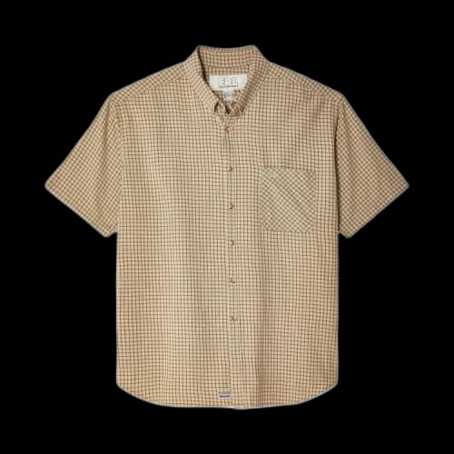 ERL Plaid Short-Sleeve Shirt 'Beige'