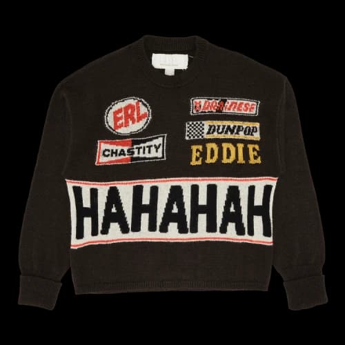 ERL Hahahah Wool Mohair Sweater 'Black'