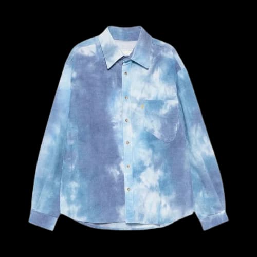 ERL Tie-Dye Corduroy Shirt 'Blue'