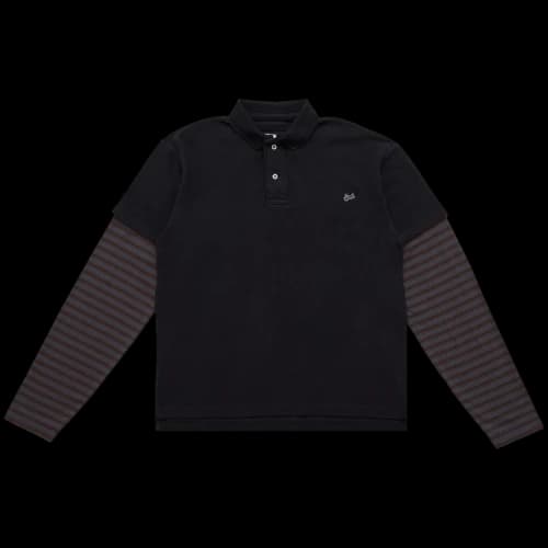 ERL Double Sleeve Polo T-Shirt 'Black'