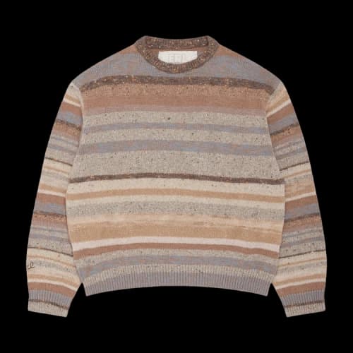 ERL Striped Crewneck Sweater Knit 'Brown'