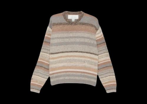 ERL Striped Crewneck Sweater Brown