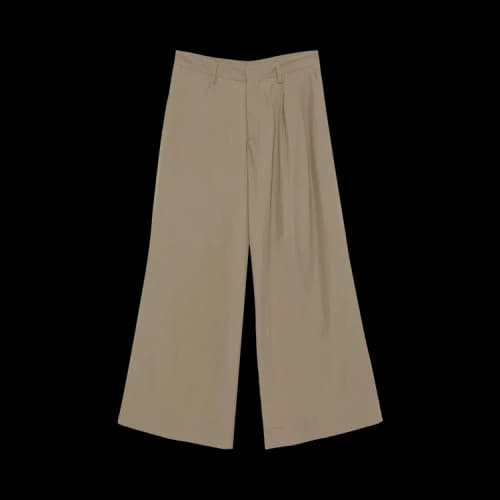 ERL Nylon Pleated Suit Trousers Woven 'Khaki'