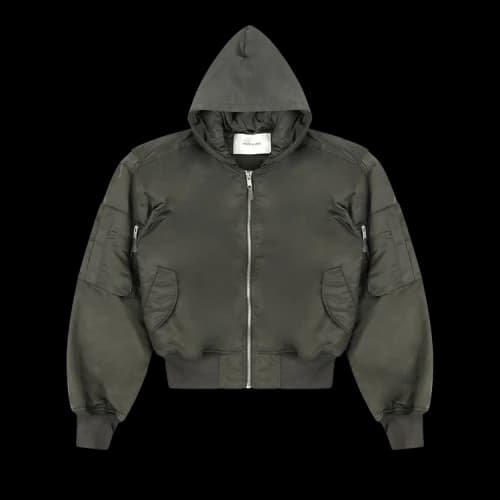 Entire Studios Hooded Broad Bomber Jacket 'Jade'