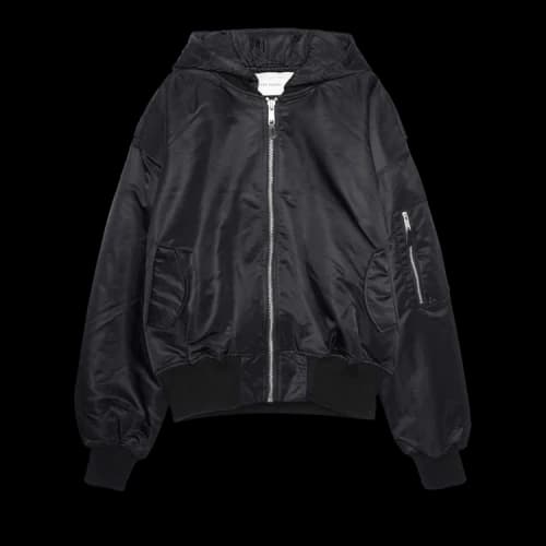 Entire Studios Hooded Broad Bomber Jacket 'Oil'