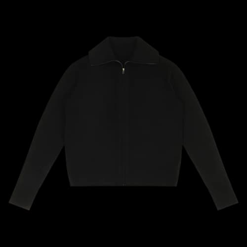 Entire Studios Knit Zip Up Jacket 'Black'