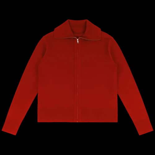 Entire Studios Knit Zip Up Jacket 'Cherry'