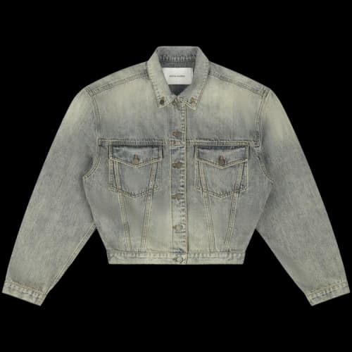 Entire Studios Shrunken Denim Jacket 'Surface Wave'