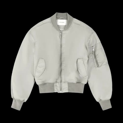 Entire Studios Cropped Broad Bomber 'Grey'