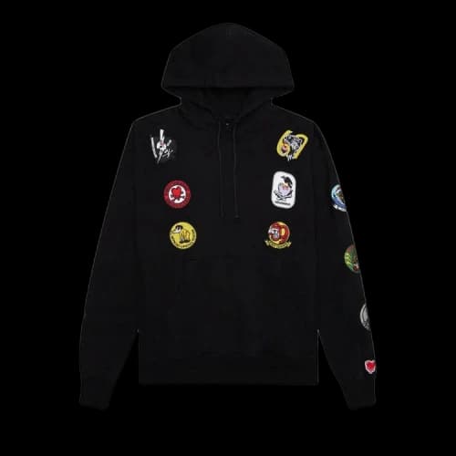 Emotionally Unavailable Patches Hoodie 'Black'