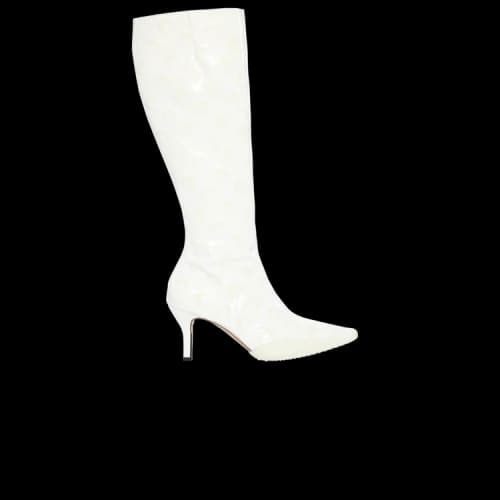 Marine Serre Moon Patterned Knee High Boots 'White' (Women's)