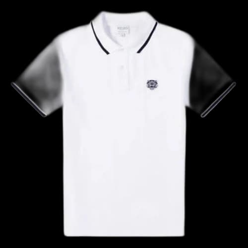 KENZO Embroidered Short Sleeve Polo Shirt White
