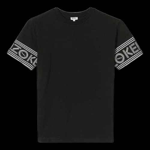 KENZO Cuff Logo Cotton Short Sleeve T-Shirt 'Black'
