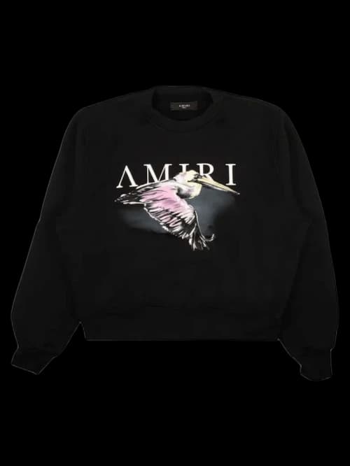 AMIRI Pelican Watercolor Crewneck Black