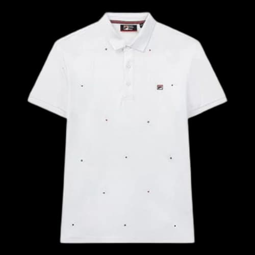 FILA Sports Knit Short Sleeve POLO White Polo Shirt