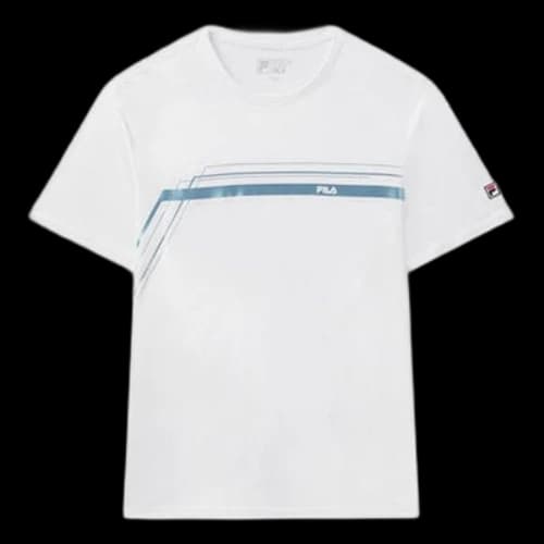 FILA Casual Sports Minimalistic logo Alphabet Short Sleeve White