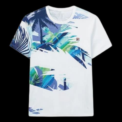 FILA Logo Printing Beach Short Sleeve White
