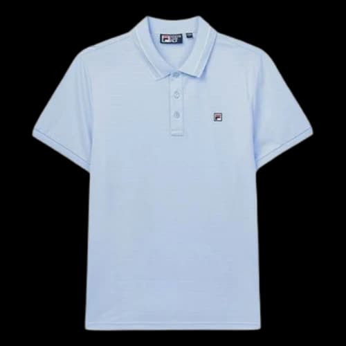 FILA Logo Embroidered Short Sleeve Polo Shirt Blue
